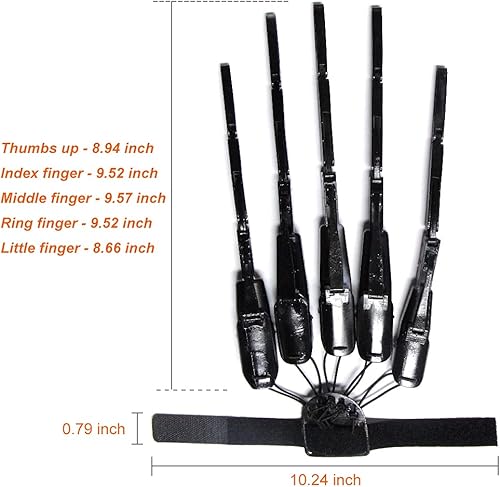 Miniatura 2 de Extensiones de dedos articulados para Halloween, dedos articulados aterradores, 2 extensiones de dedos impresas en 3D para disfraz de bruja