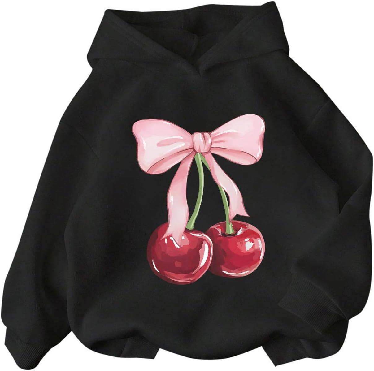 Girls Long Sleeve Hooded Sweatshirt Thick Graphic Hoodie Cute Pullovers Tops