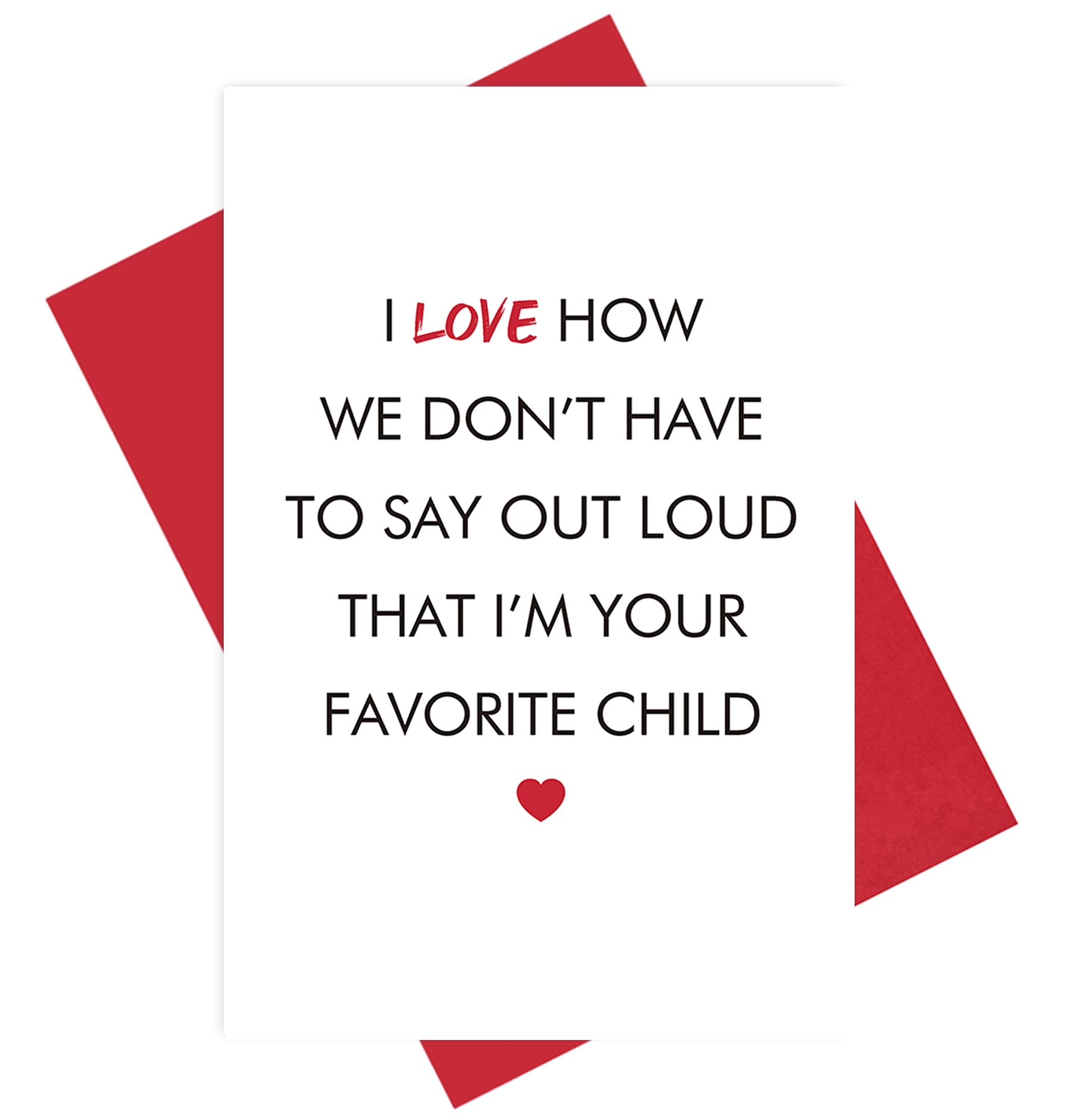 Alzombi Funny Dad Favorite Child Card, Humorous Father's Day Card from Daughter Son, I'm Your Favorite Child