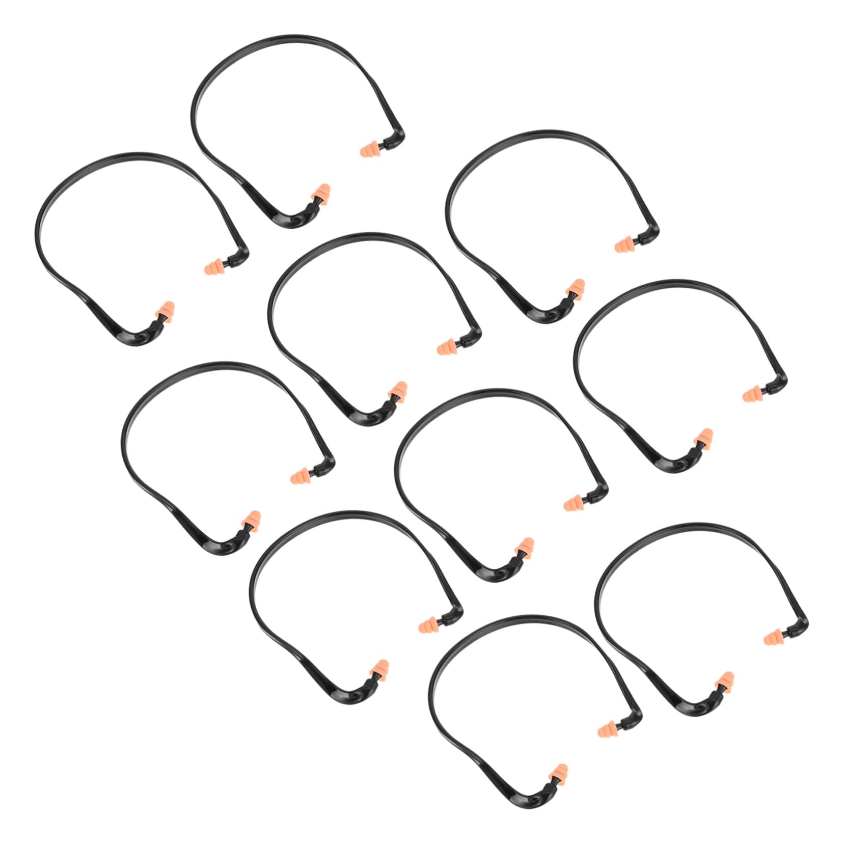 Bouchons D'oreilles Antibruit en Silicone à Élastique 10 Pièces Noir