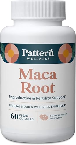 Pattern Wellness Raíz de maca para hombres y mujeres - 10,000 mg - Potenciador natural del estado de ánimo y el bienestar - Mezcla óptima única para