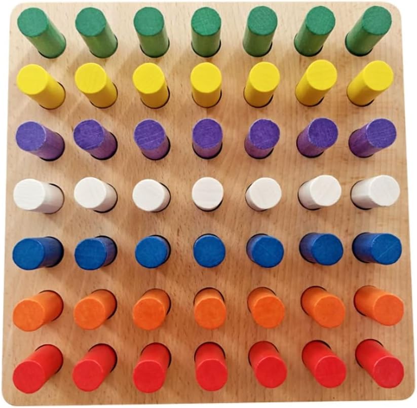 Montessori Wooden Color Sensory Plastic Blocks and Sticks, Color Discrimination Teaching Aid