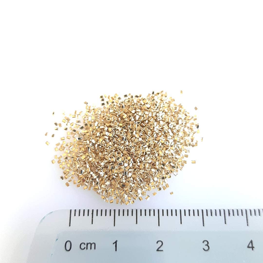 Yellow Silver Chip Hard Solder 3 Grams (~2000 pcs) Matched Gold-Filled 0.5 x 1.0 x 0.25mm Ultra Tiny Made in USA by CRAFT WIRE