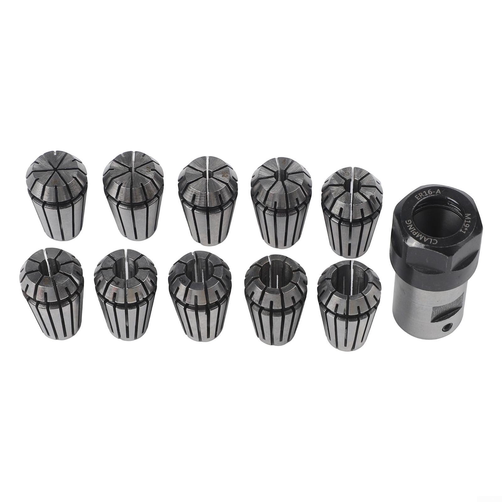 ER16 - Juego de portabrocas con soporte de extensión de eje de motor de 8 mm, kit de herramientas de sujeción de 10 piezas para fresadoras CNC, centros de mecanizado y máquinas de grabado