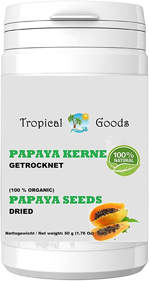 100% Organic Papaya Seed Dried 1.76 Oz (50 grams)