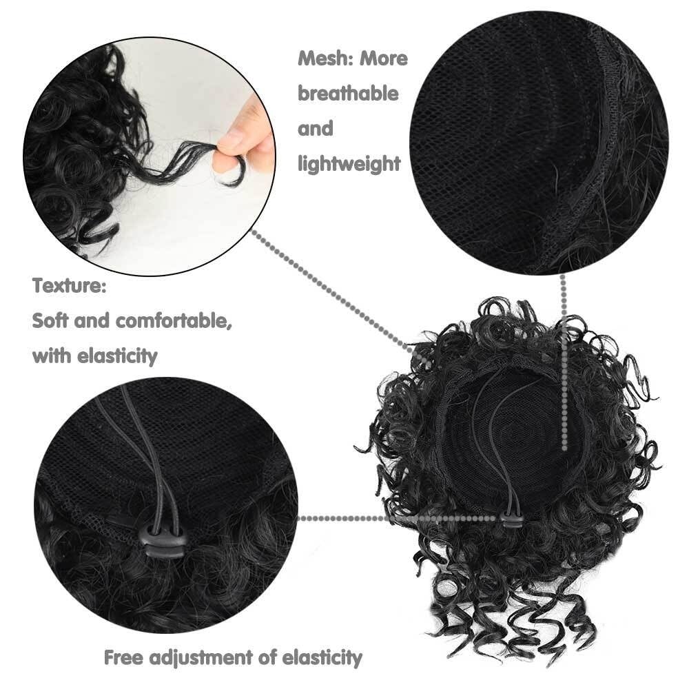 sztuczne włosy kok Messy Bun Hair Piece dla kobiet, elastyczna, syntetyczna, kręcona, kokowa przedłużka do włosów Akcesoria do włosów(4-30)
