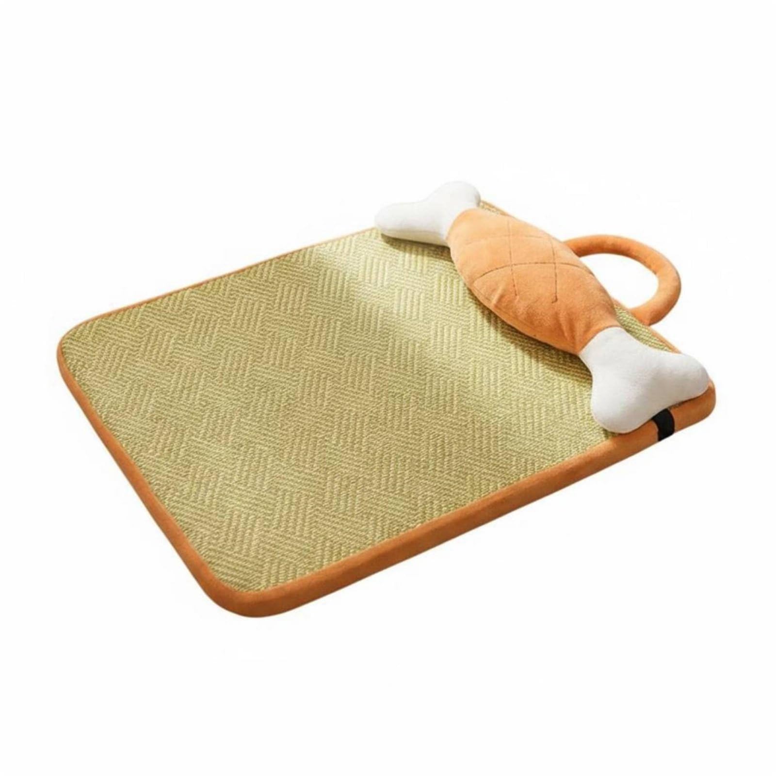 predolo Tapis Rafraîchissant Chien Respirant Panier Chien Lavable Coussin Amovible Produit Animalier pour Été, 90 X 72 Cm, Os