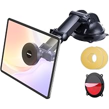 OHLPRO Magnetic Tablet Holder for Car Dashboard & Windshield, Adjustable Suction Cup Mount with Extendable Arm, 360 Rotation, Washable Base, Compatible with iPad, for Magsafe iPhones, Tablets