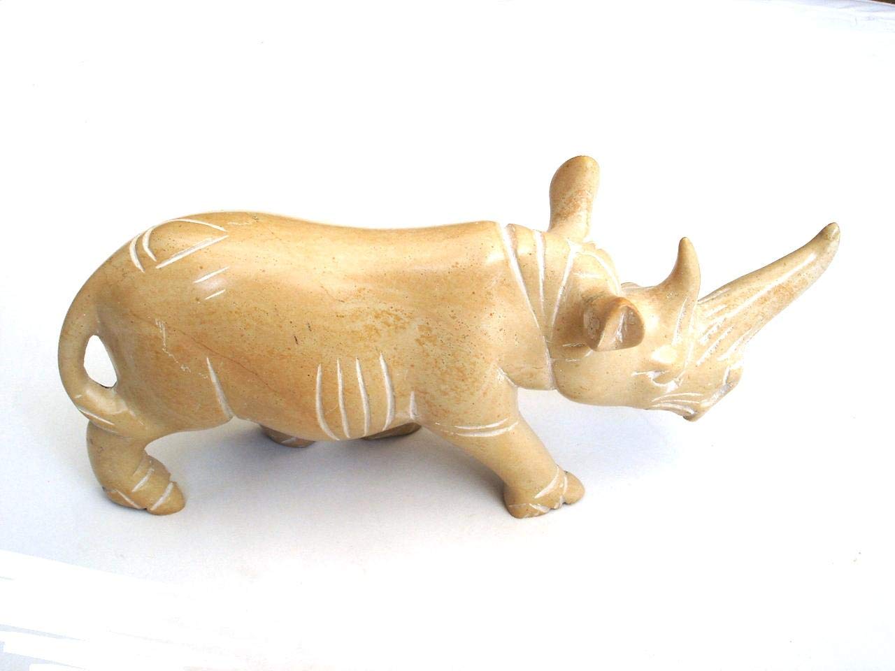 Katangi Handcrafts Handmade Soapstone Rhino (10cm)