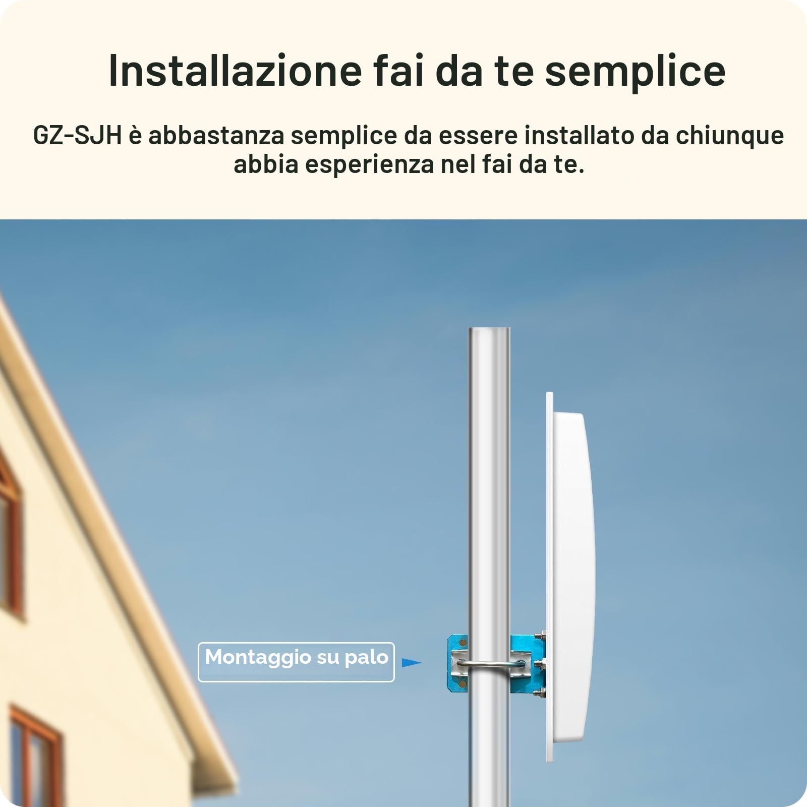 Antenna 5G Antenna 4G LTE Esterna Doppia Polarizzazione 14DBi Antenna WiFi 698-2700 | 3300-3800 MHz Antenna Direzionale Router Antenna Esterna MIMO SMA / 2 x TS9 Antenne, 2x10M Cable,3G/4G/5G/GSM/GPRS