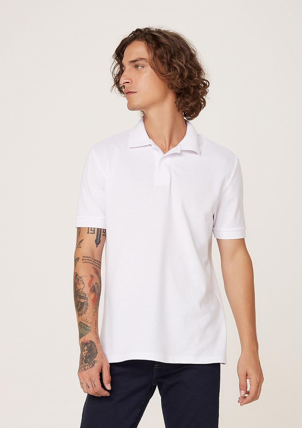 Kit Com 2 Camisas Polo Básicas Masculinas Kit Com 2 Camisas Polo Básicas Masculinas
