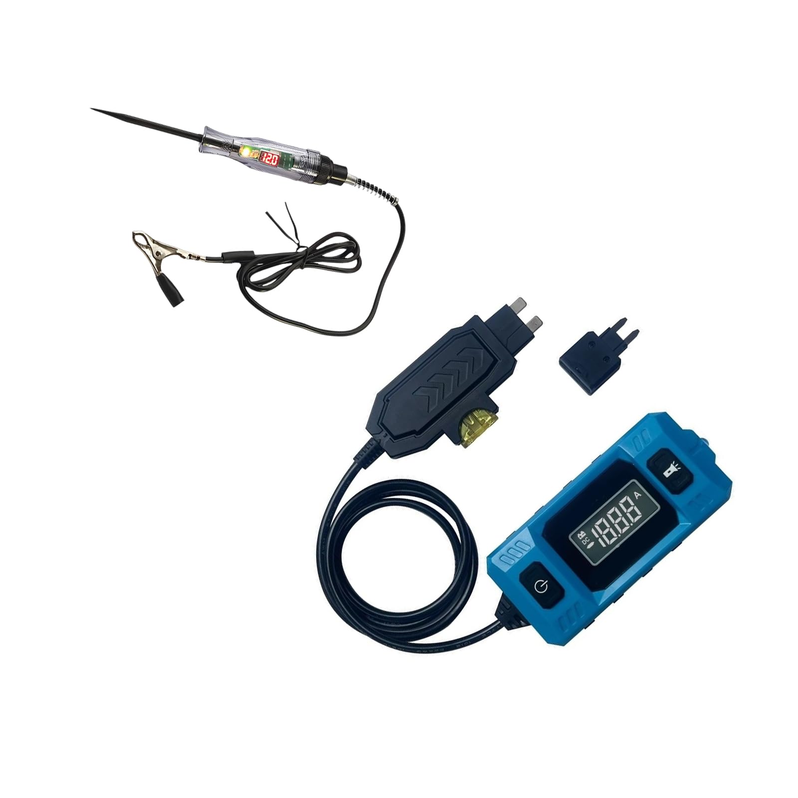 Tfaoys Black Electric Pen Automotive Fuses Current Testing Tool Car Leakage Fault Tester With Portable Car Diagnostic Probe Tests Pen Automotive Fuses Circuit Tester With Lcd Display