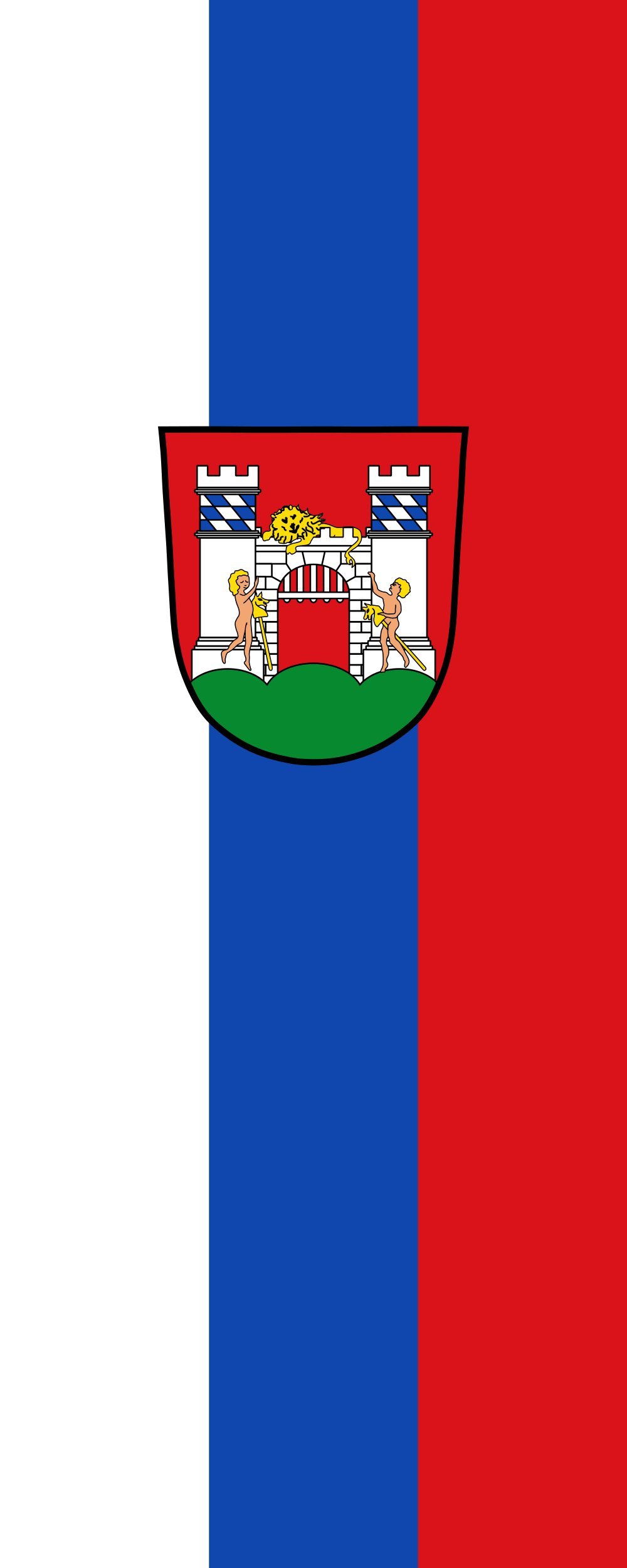Drapeau Neuburg ad Donau GKSt pavillon vertical 3.5m² extérieur 300x120