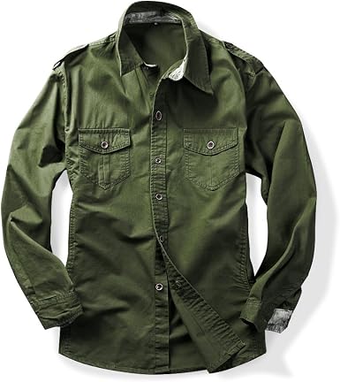 Men's Long Sleeve Military Style Cargo 