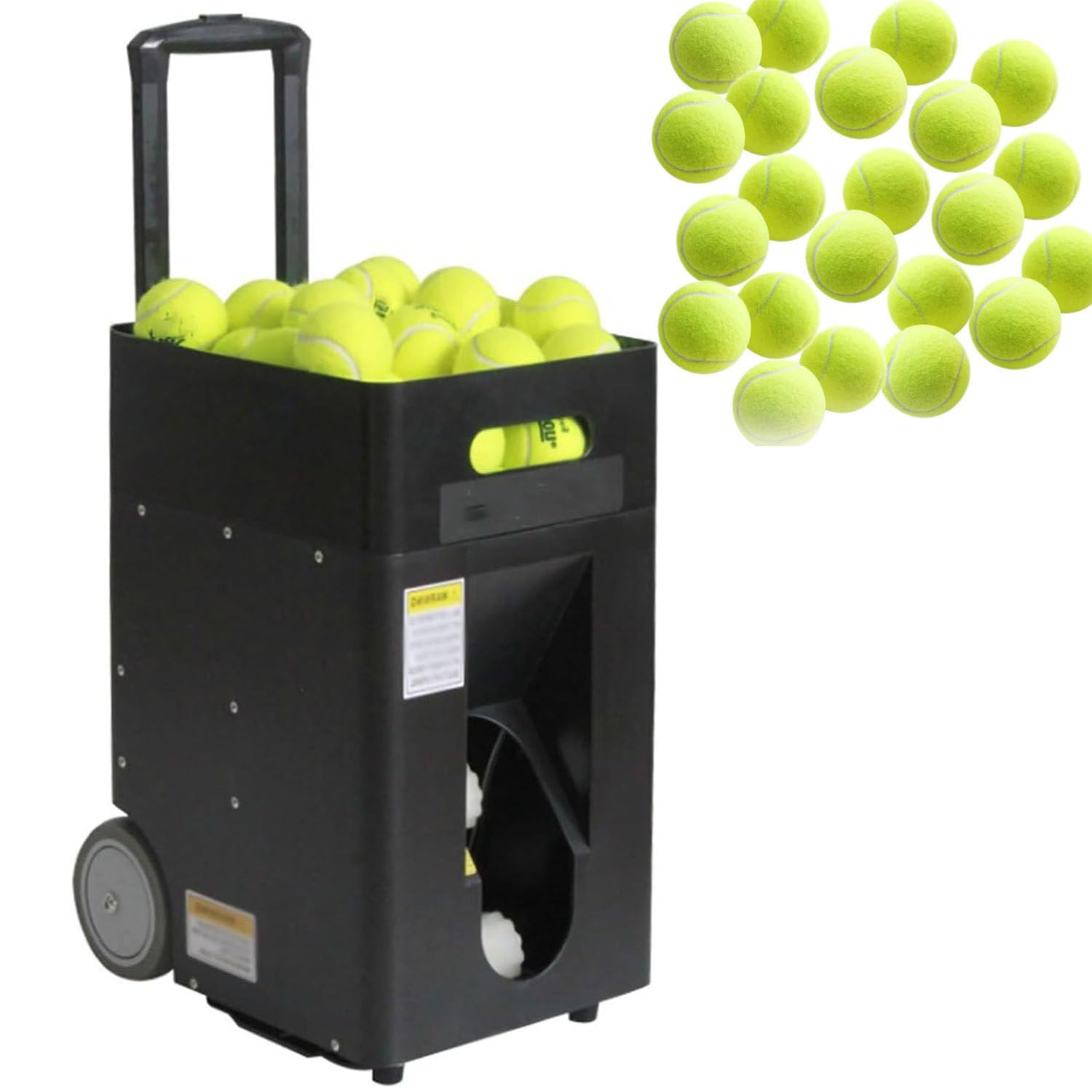 Máquina lanzadora de Pelotas de Tenis Inteligente, Capacidad para 50 Pelotas, portátil, con Control Remoto, ángulo/Velocidad/rotación Ajustables, para Principiantes/niños/Jugadores autónomos