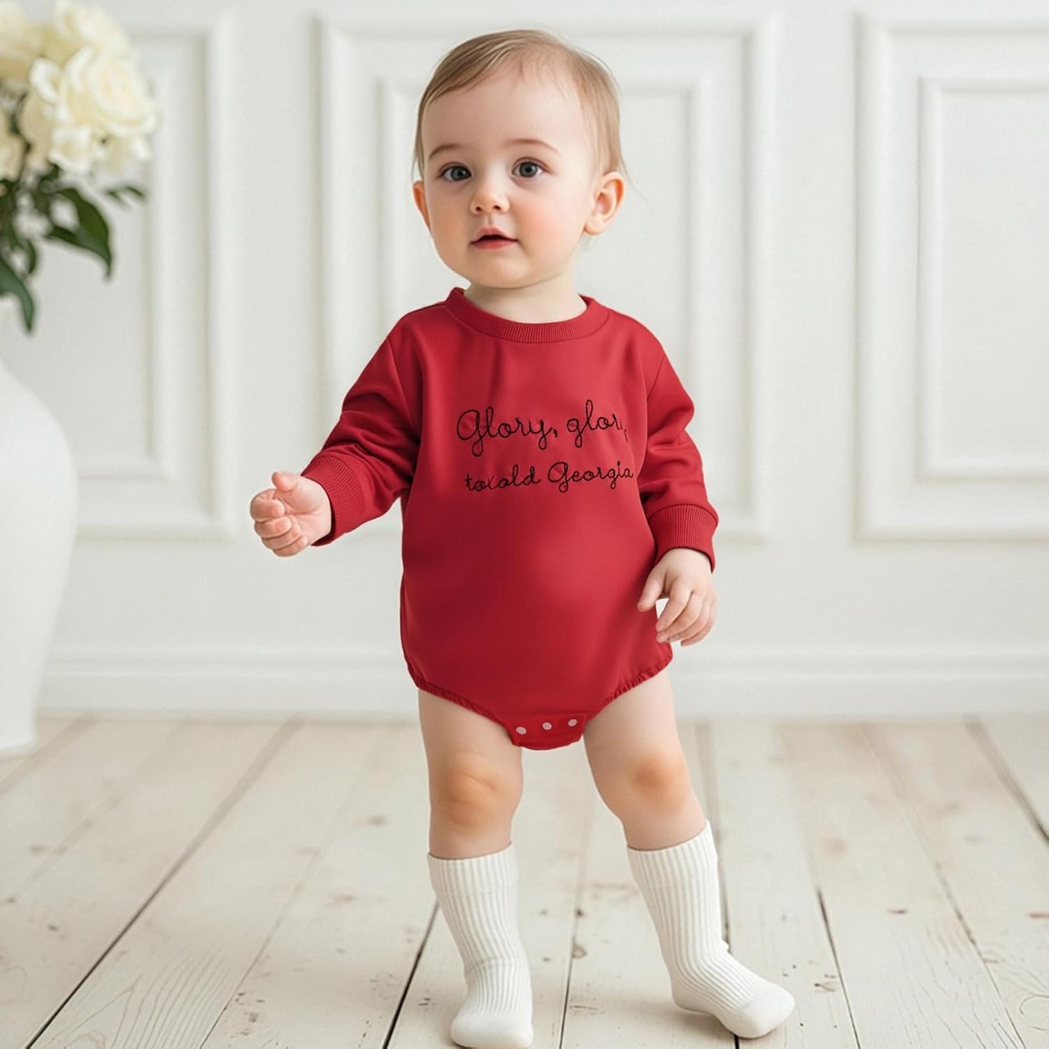 Baby Boy Girl Football Outfit Letter Embroidery Long Sleeve Sweatshirt Bubble Romper Bodysuit Newborn Fall Clothes - Image 3