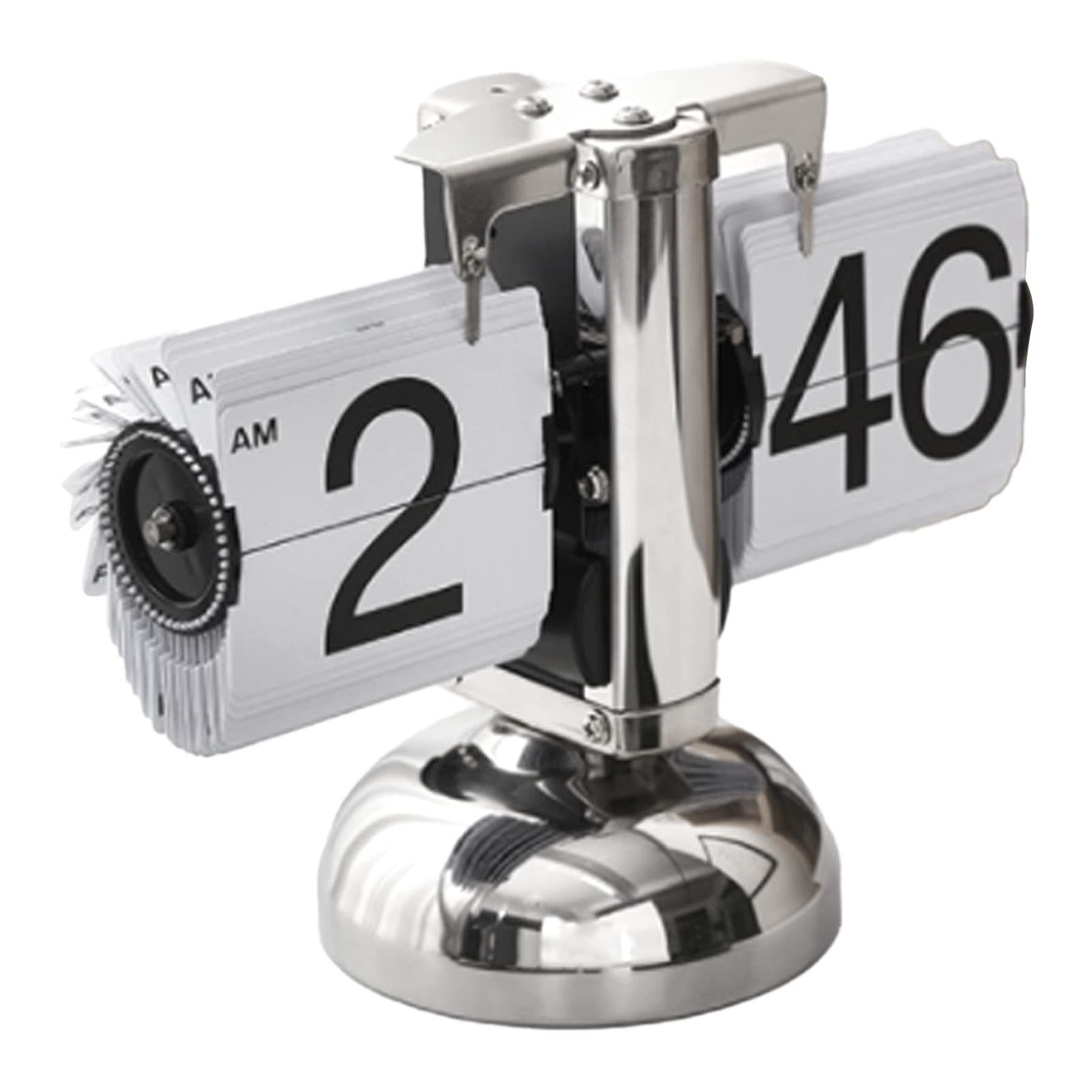 Fdit Horloge de Bureau à Bascule, Mouvement à Quartz, Horloge à Bascule Mécanique à Un Pied Automatique pour Le Bureau pour la Maison (Blanc)