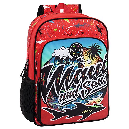 Maui 45523A1 Beach Mochila Escolar  15.6 litros  Color Rojo