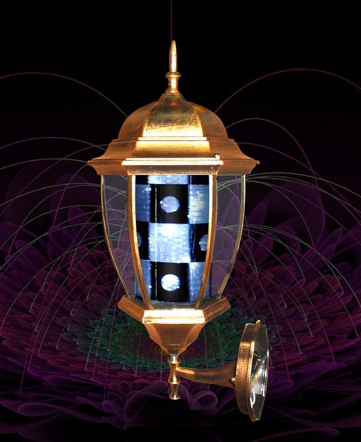 Lampada da Parete per Esterni per Salone da Barbiere, palo da Negozio, a LED, insegna Rotante illuminata, 49 cm