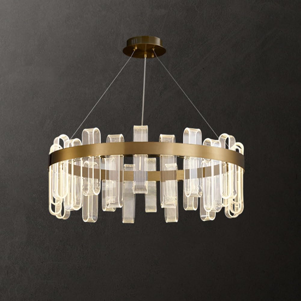 HXYSXHJUO LED creative light luxury chandelier, modern guide plate design simple study light, for living room dining bedroom,80cm