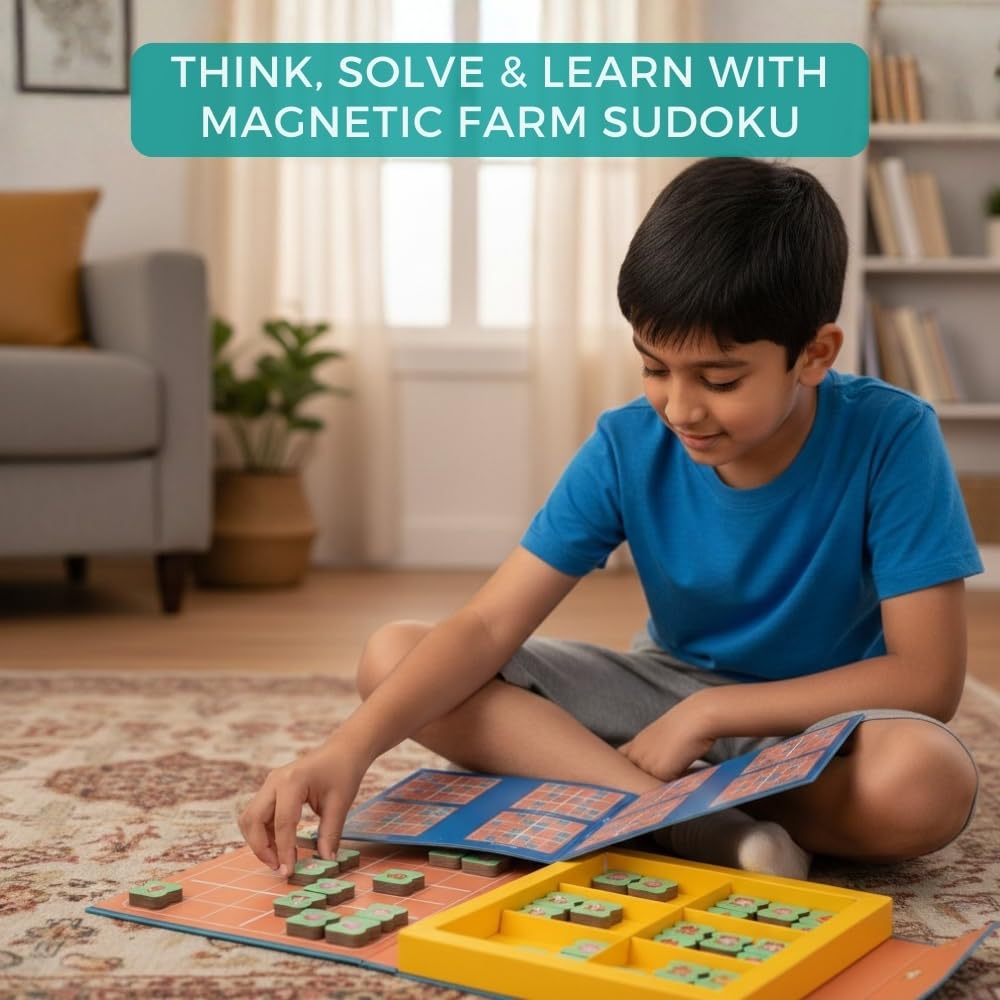 Magnetic Sudoku for Kids - Farm Theme -2