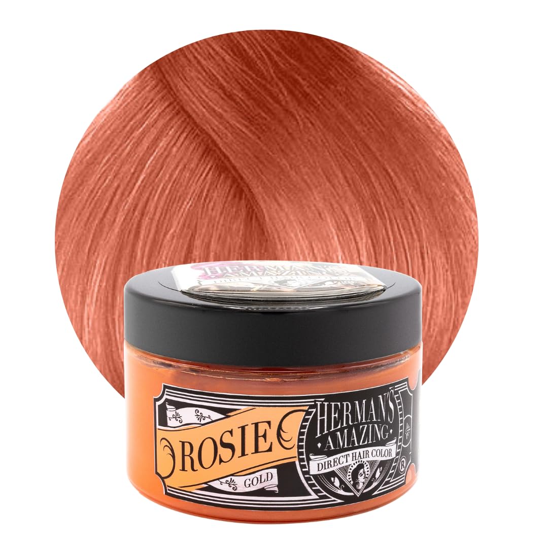 Rosie Gold, tintura per capelli semipermanente rosa/​oro - 115 ml - Hermans Amazing Haircolor