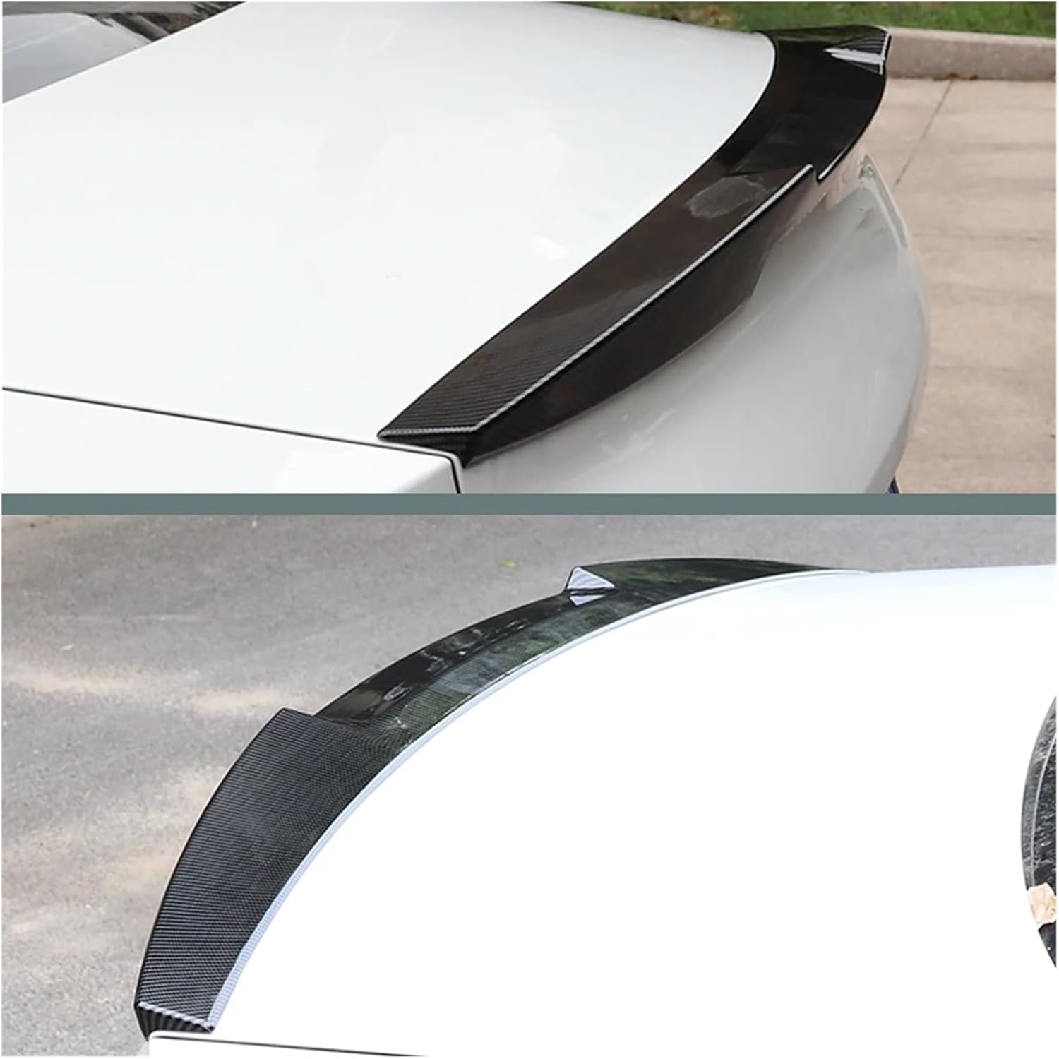 Black/Carbon Look Rear Spoiler Wing Lip Extension Rear Trunk Spoiler Lip Boot Wing Lip Compatible For Audi A4 B9 S4 S-line 2017-2020(Glossy Black)