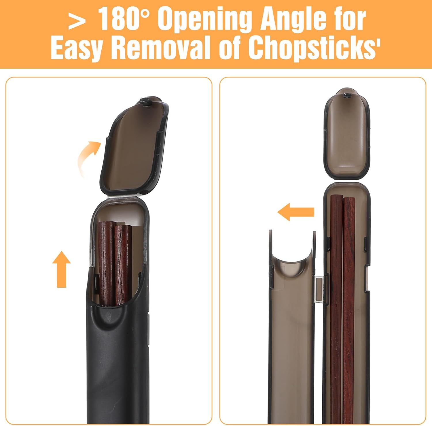 4Pcs Chopsticks Case,Plastic Chopsticks with Case