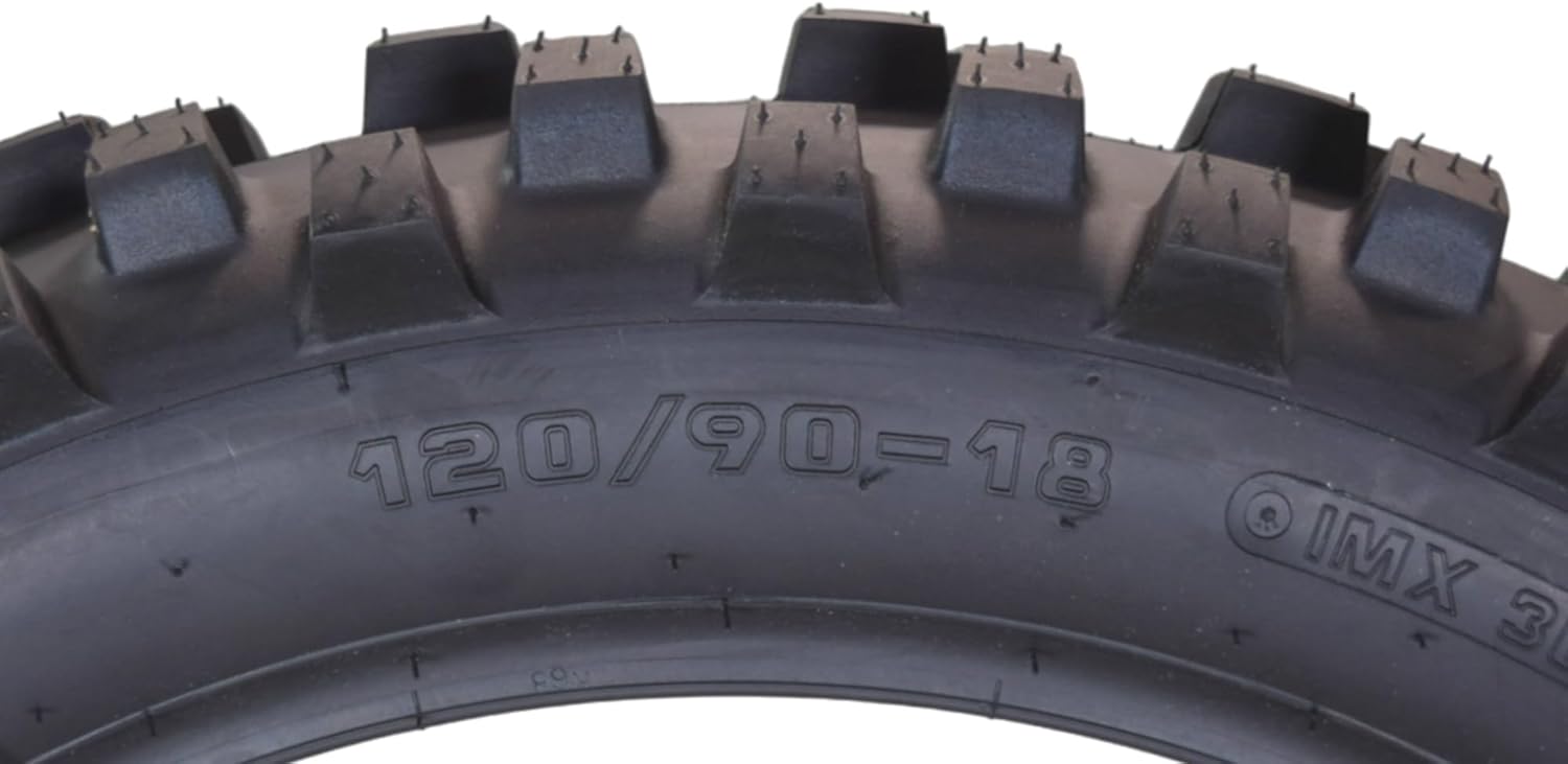 Hoosier Racing Tire 120/90-18 IMX30 Dirt Bike Rear Tube Type Tire Ideal for 250, 450cc Bikes with Hoosier Keychain