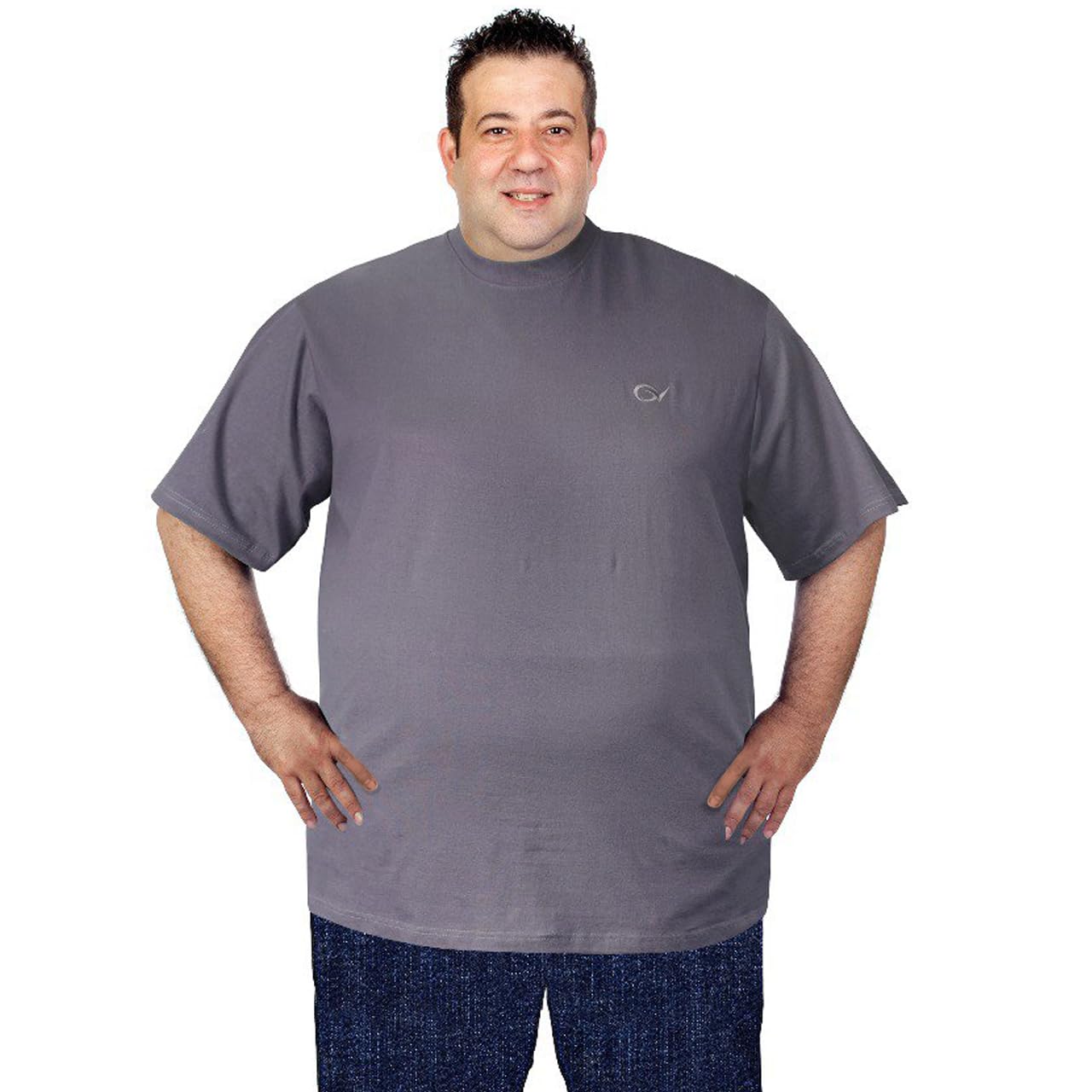 OVERS Plus Size Big & Tall S/S Cotton R/N T-Shirts For Mens,100% Cotton H/S T-Shirts, Jumbo S/S T-Shirts For Mens,(2XLTo10XL)