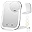 FUNTOUCH Rechargeable Travel Makeup Mirror with Lights and Small 10X Magnification,Light up Portable Vanity Mirror with 80 Leds,2000mAh Battery,Brightness Adjustable,3 Lighting, Dimming Compact Mirror