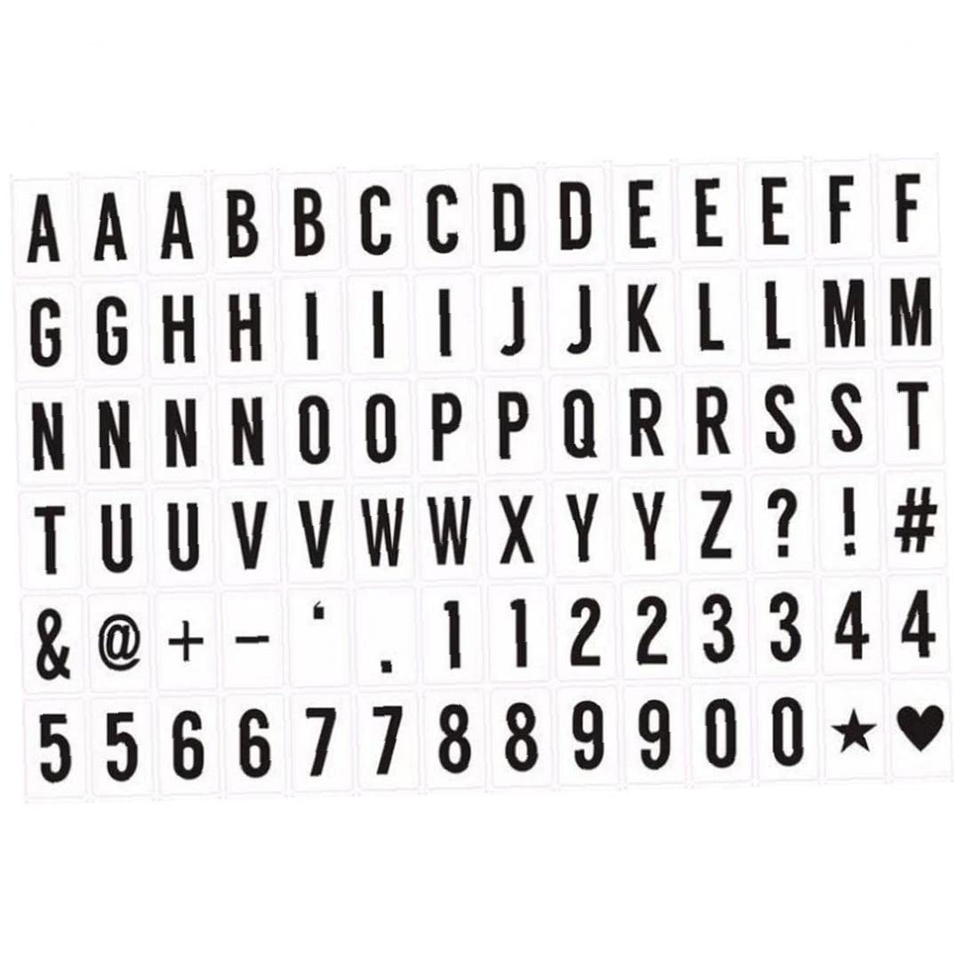 Buy Zonster Letters for Light Up Box Sign Black Color Letters, Numbers