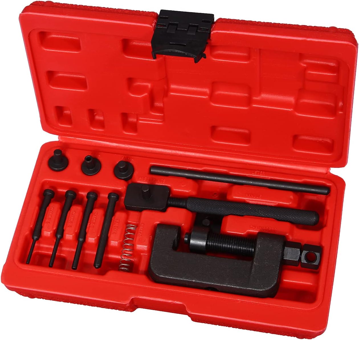 CHEINAUTO Chain Breaker Tool Kit for Motorcycle, 13Pcs Chain Breaker Set with Carrying Case Universal Riveting Cutter Tool Kit Chain Cutter and Riveter for Motorcycle Bicycle ATV : Automotive
