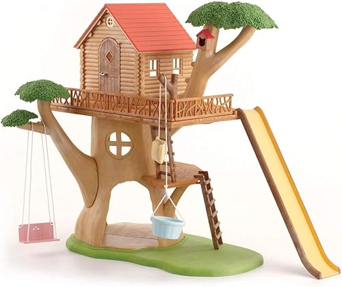 Miniatura 20 de Calico Critters Adventure Treehouse - Juego de regalo, casa de muñecas coleccionable, figura y accesorios Casa de vacaciones,Casa del árbol de