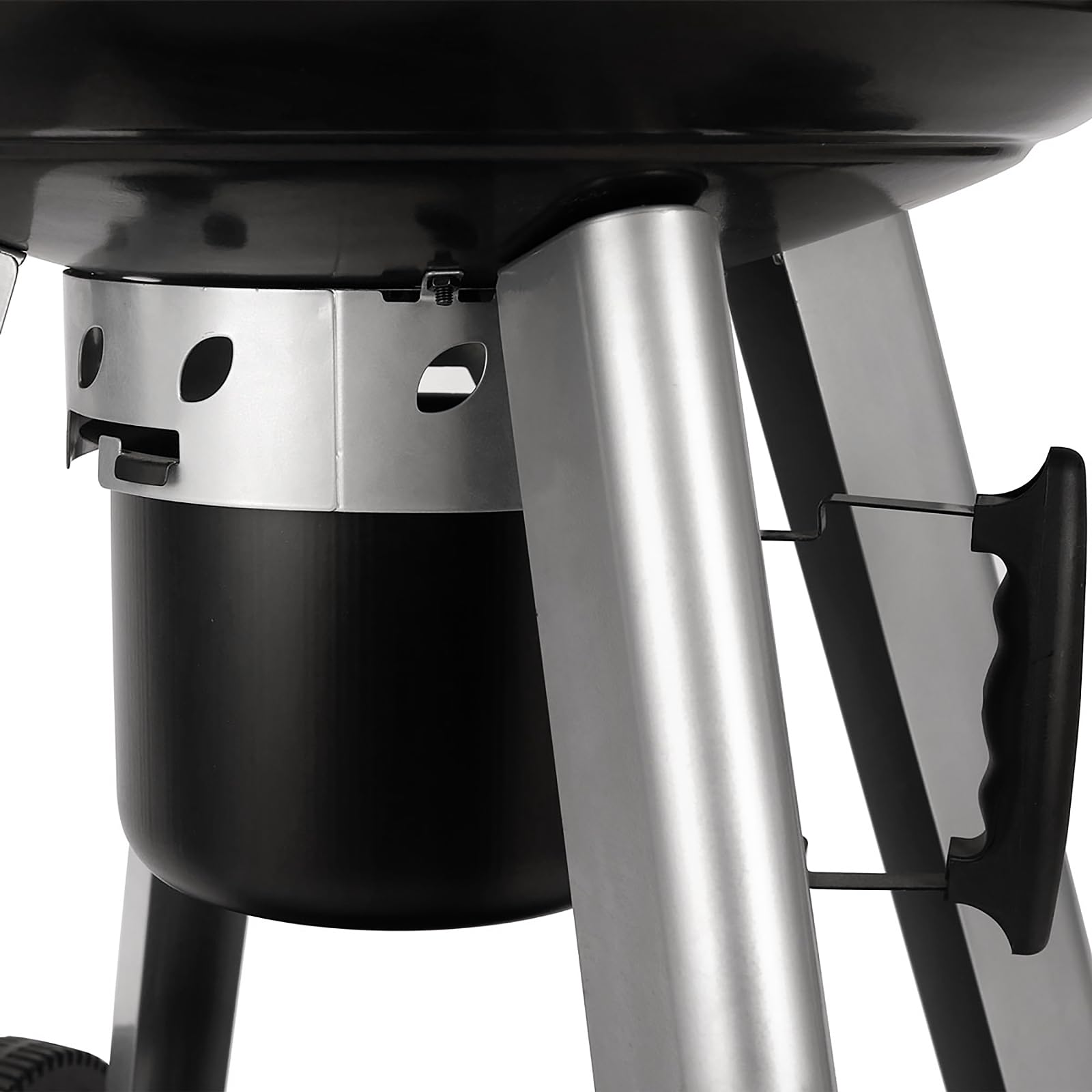 TAINO NEO Holzkohle-Kugelgrill mit klappbarem Deckel Kettle-Grill Ø 57 cm Thermometer Schwarz