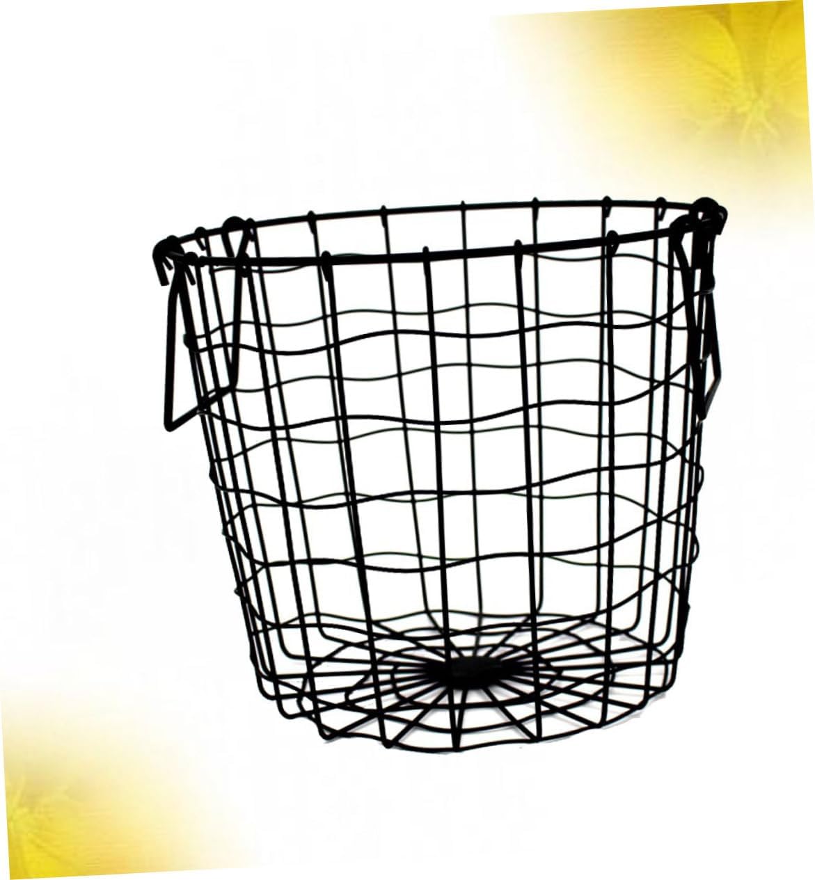 Wrought Iron Laundry Hamper with Handles Capacity Clothes Storage Bucket for Home Organization Hollow Design for Toys Clothing and Sundries