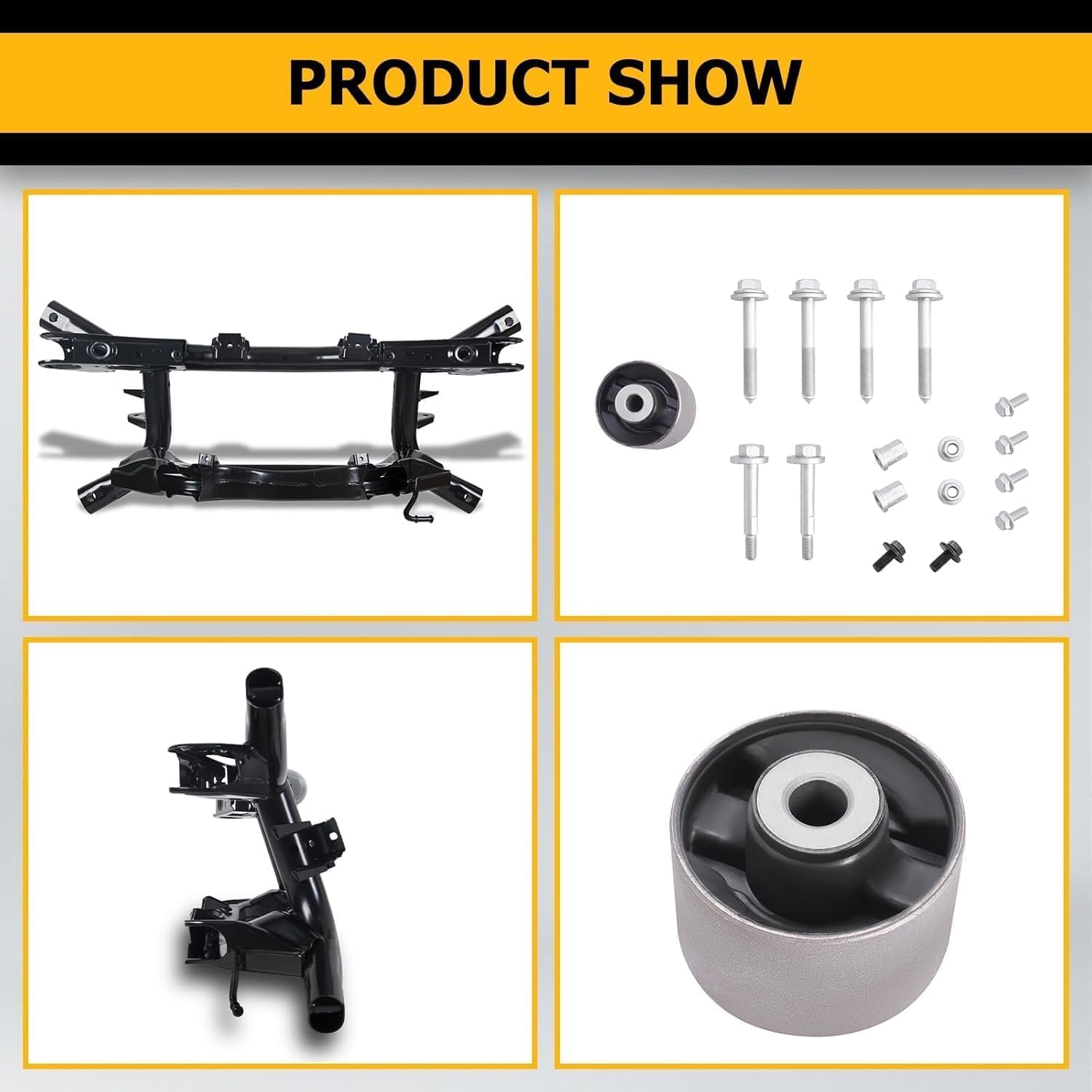 KUAFU Rear Crossmember Compatible with 2007-2017 Jeep Patriot Compass 2007-2012 Dodge Caliber Replacement for 68211932AB K-Frame Subframe Cross Member Suspension Steel Hardware Included 2 Packages