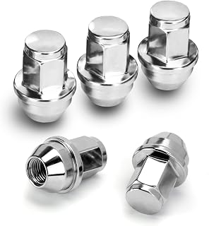 5pcs 14x1.5 OEM/Stock Lug Nuts for 2015-2019 Expedition/F-150, M14-1.5 One-Piece Design Factory Chrome Wheel Lugnuts for Lincoln 2015-2023 Navigator, 21mm Hex Anti-Rusting Updated