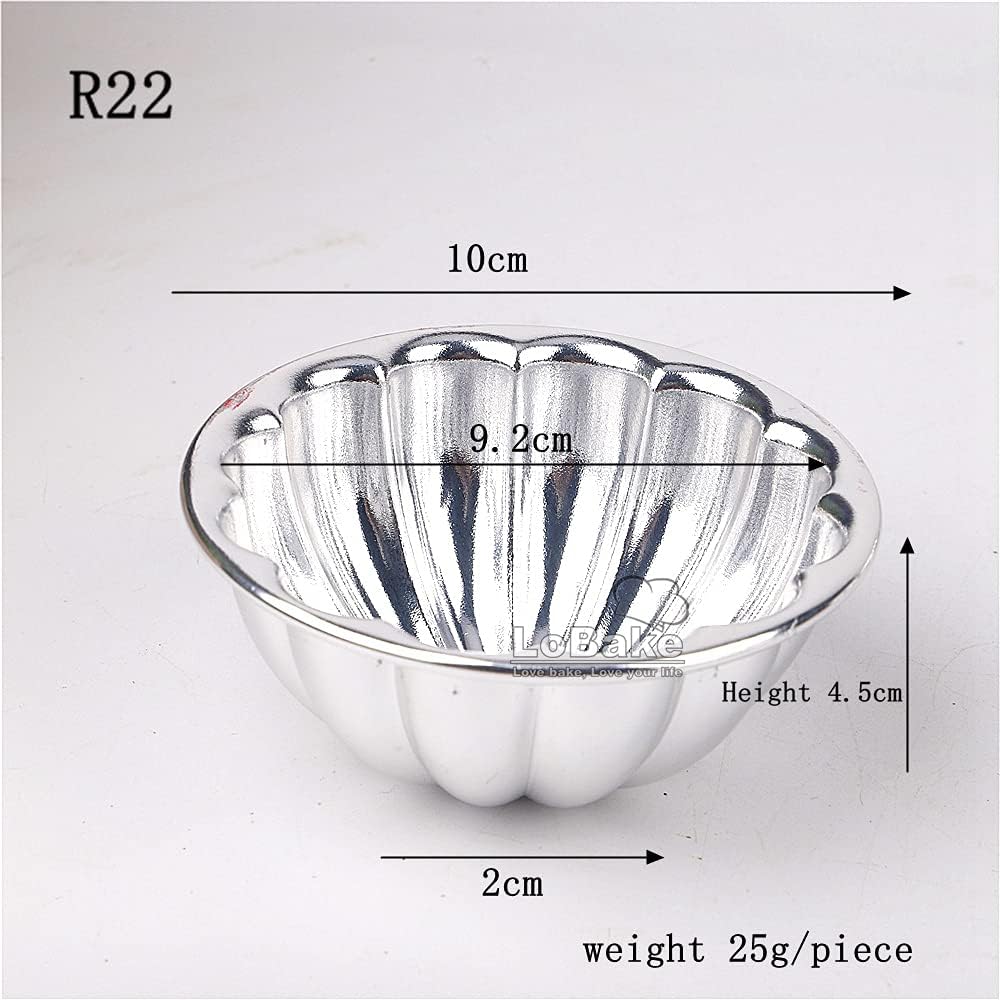 LoBake 10pcs Various Shape Wavy Cups Flower Pumpkin Pans Aluminium Tart Mould Jelly Pudding Cup Cupcake Mold DIY Baking Tools (R22)