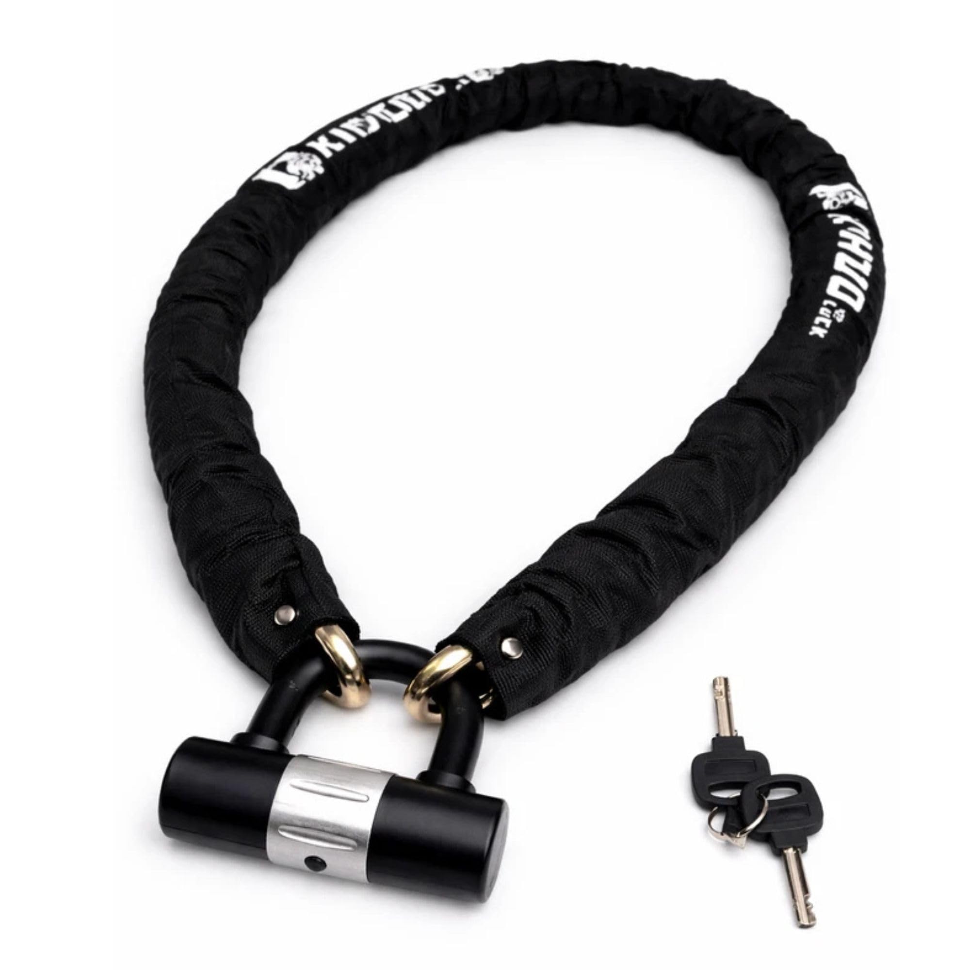 2.6Kg Heavy Duty Bike Chain Lock, 1.2m x 10mm Steel, Cut Resistant, with Keys, for Bicycle, Motorcycle and Scooter, Black