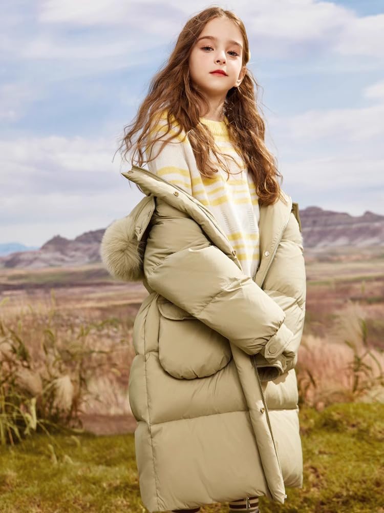 Veste d'hiver pour enfant fille parka d'hiver garçon avec capuche en fourrure Manteau d'hiver chaud Parka d'hiver Manteau d'hiver garçon Veste de neige pour fille Veste matelassée pour fille