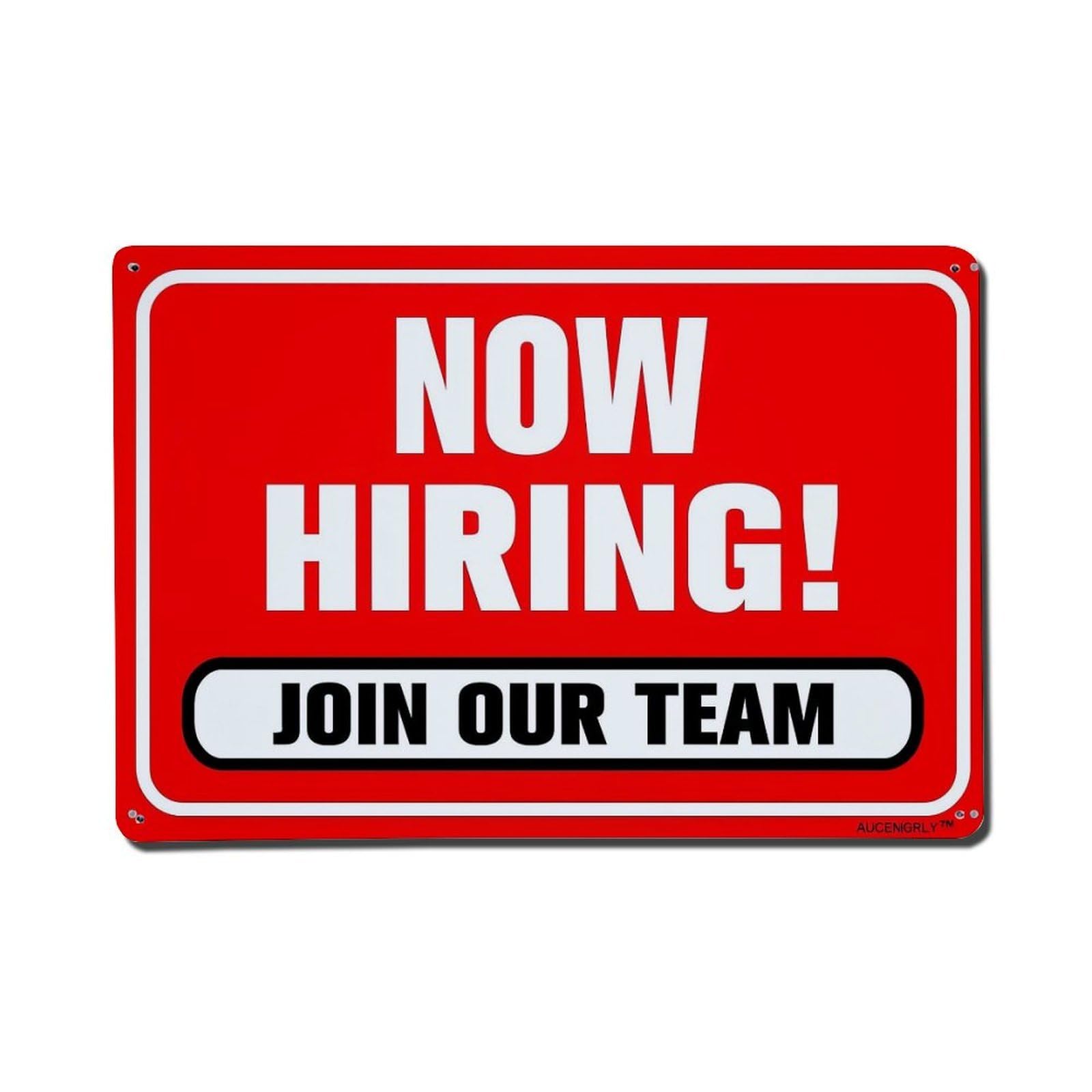 Nestemfo Vintage Now Hiring Join Our Team Tin Sign Metal Sign, Living Room,Bar, Home, Bedroom Wall Decor,Retro Metal Poster 8X12 Inches