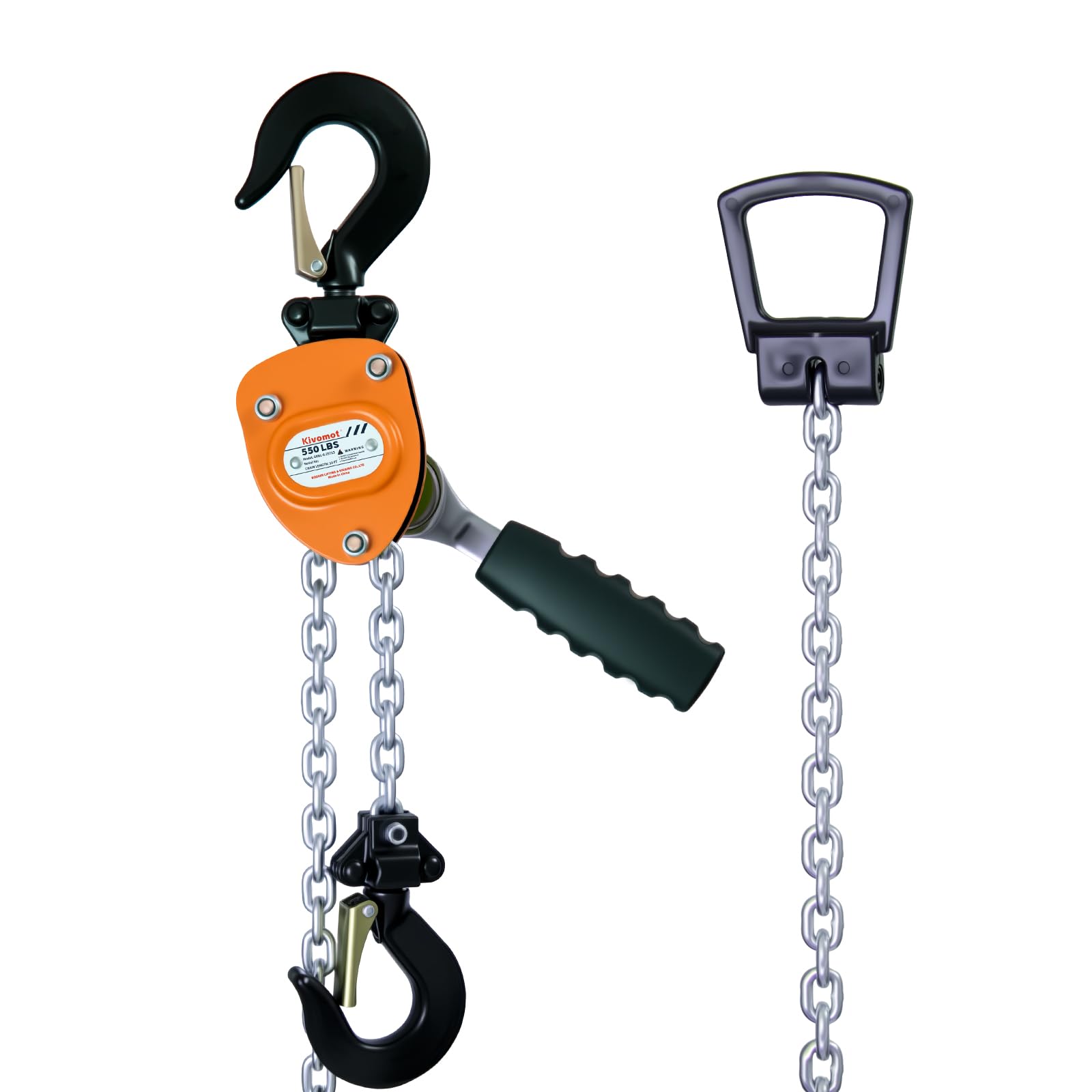 Lever Chain Hoist - 550 lb Lift, 10ft -1
