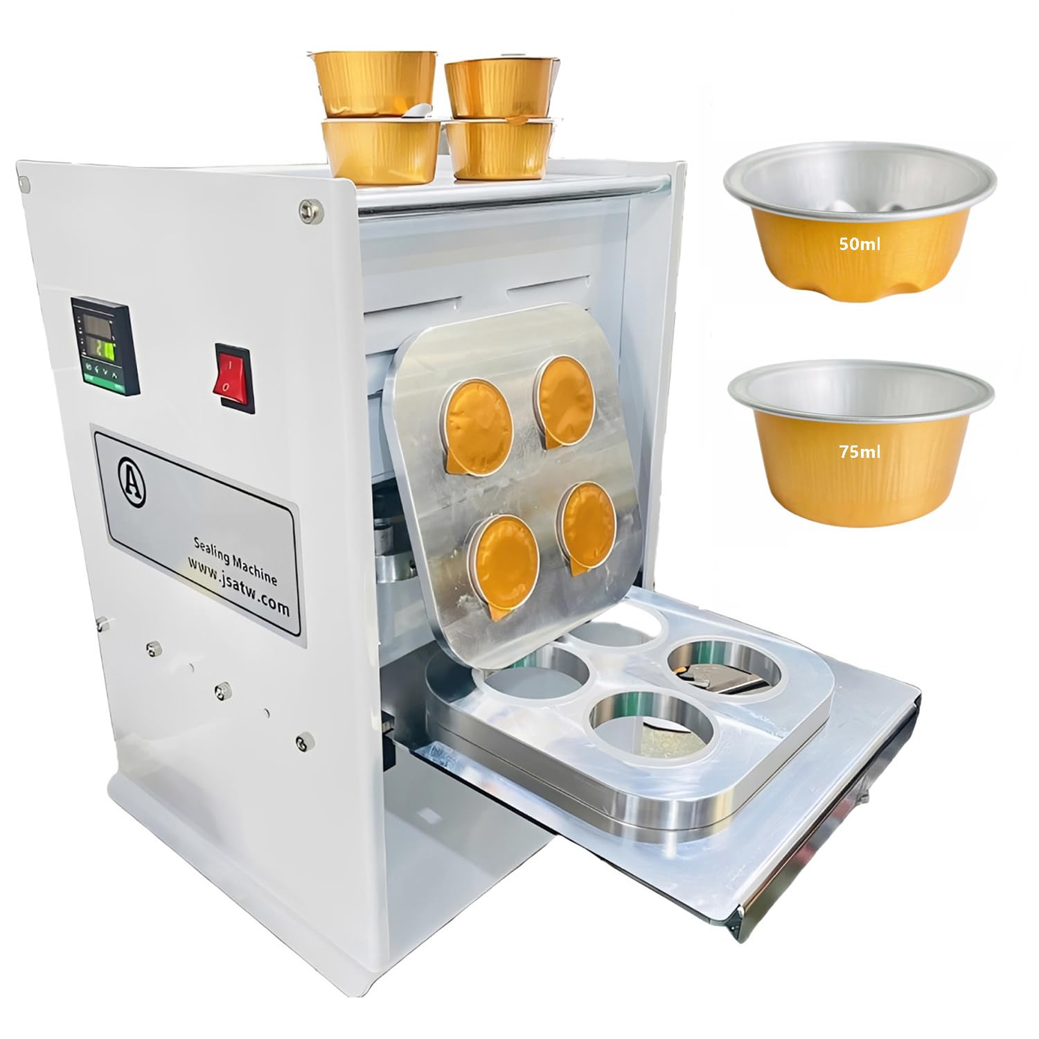 asdchZen Electric Heat Sealing Machine With Digital Temperature Control For Coffee Pods, Food Box, And Liquid Packaging (50Ml/75Ml)