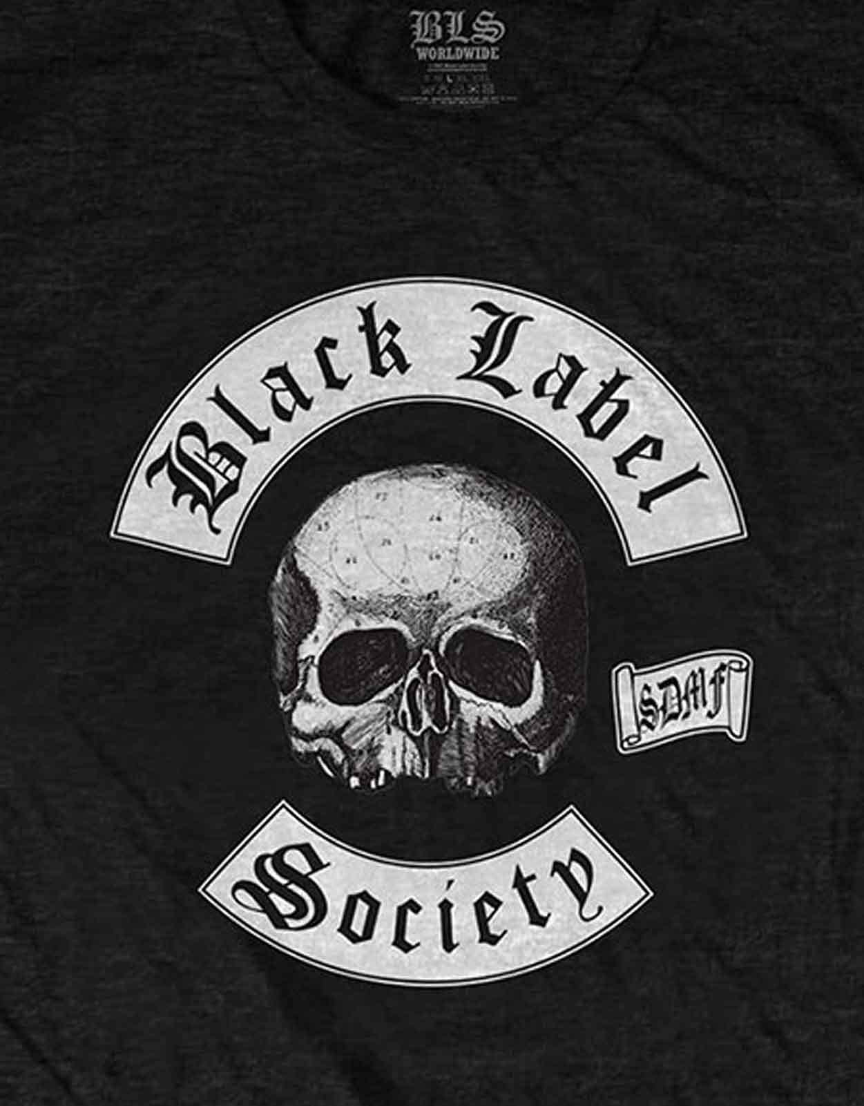 Rockoff Trade Black Label Society T Shirt Skull Sdmf Band Logo Nouveau Officiel Homme Noir Size L