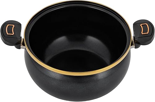 Miniatura 5 de Olla a presión micro con tapa transparente de pie, olla de barro con asas de giro y bloqueo, olla a presión micro de 8.45 cuartos de galón, olla de