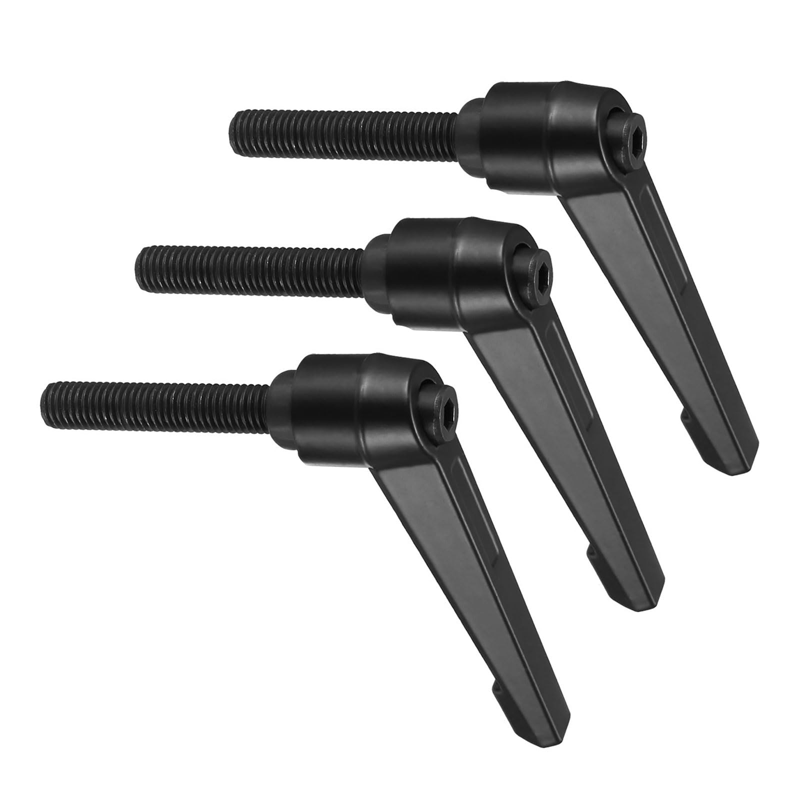 Clamping Lever Handles, M10 x 50mm Male Thread, Adjustable Quick Release Locking Rotating Bolt Knobs Black - (Applications: for Lathe Machinery), 3-Pieces