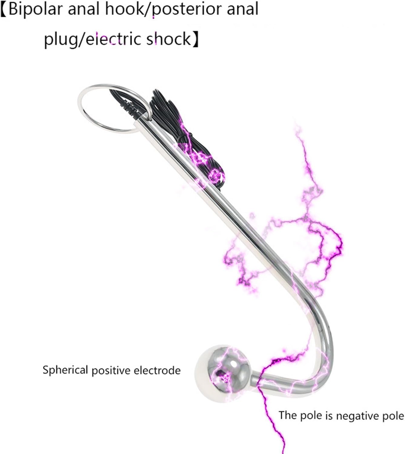 Metal Single Ball Anal Hook Set Handheld Butt Plug Massager Couple Flirting Anal Sex Toy