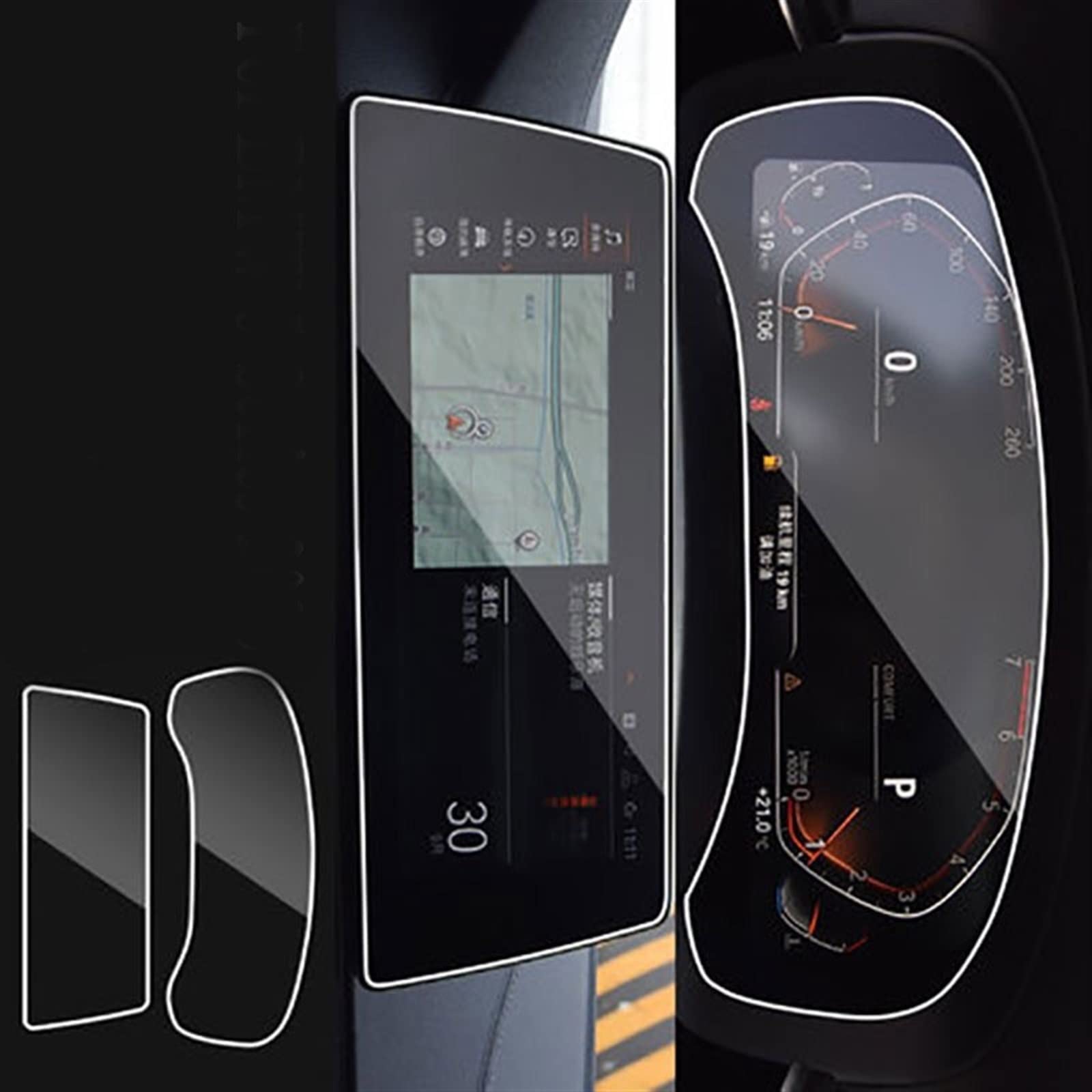 Film de protection en verre trempé pour BMW Série 5 écran tactile anti-rayures 2021