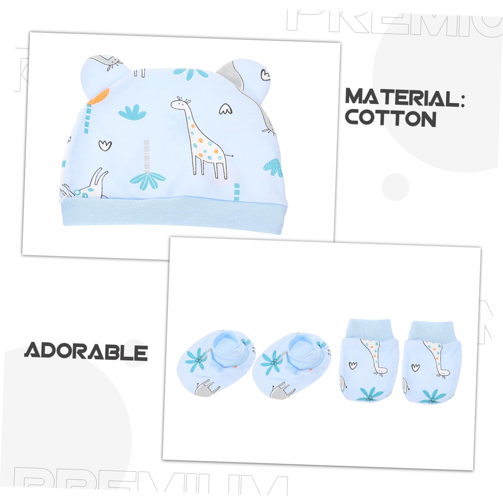 3 Juegos Conjunto De Tres Piezas Para Recién Nacido Sombreros De Bebe Calcetines De Niñas Sombrero De Bebe Gorro Para Algodón Necesidad Bebita Europeo y Americano